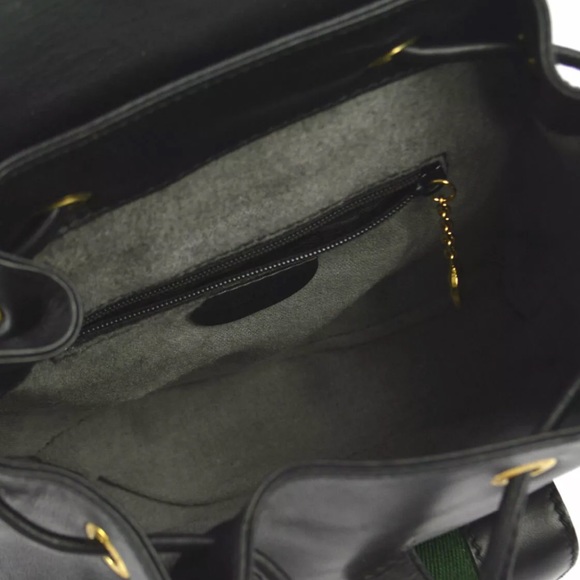 GUCCI Bamboo Shelly Line Backpack Italy Vintage - Picture 6 of 8